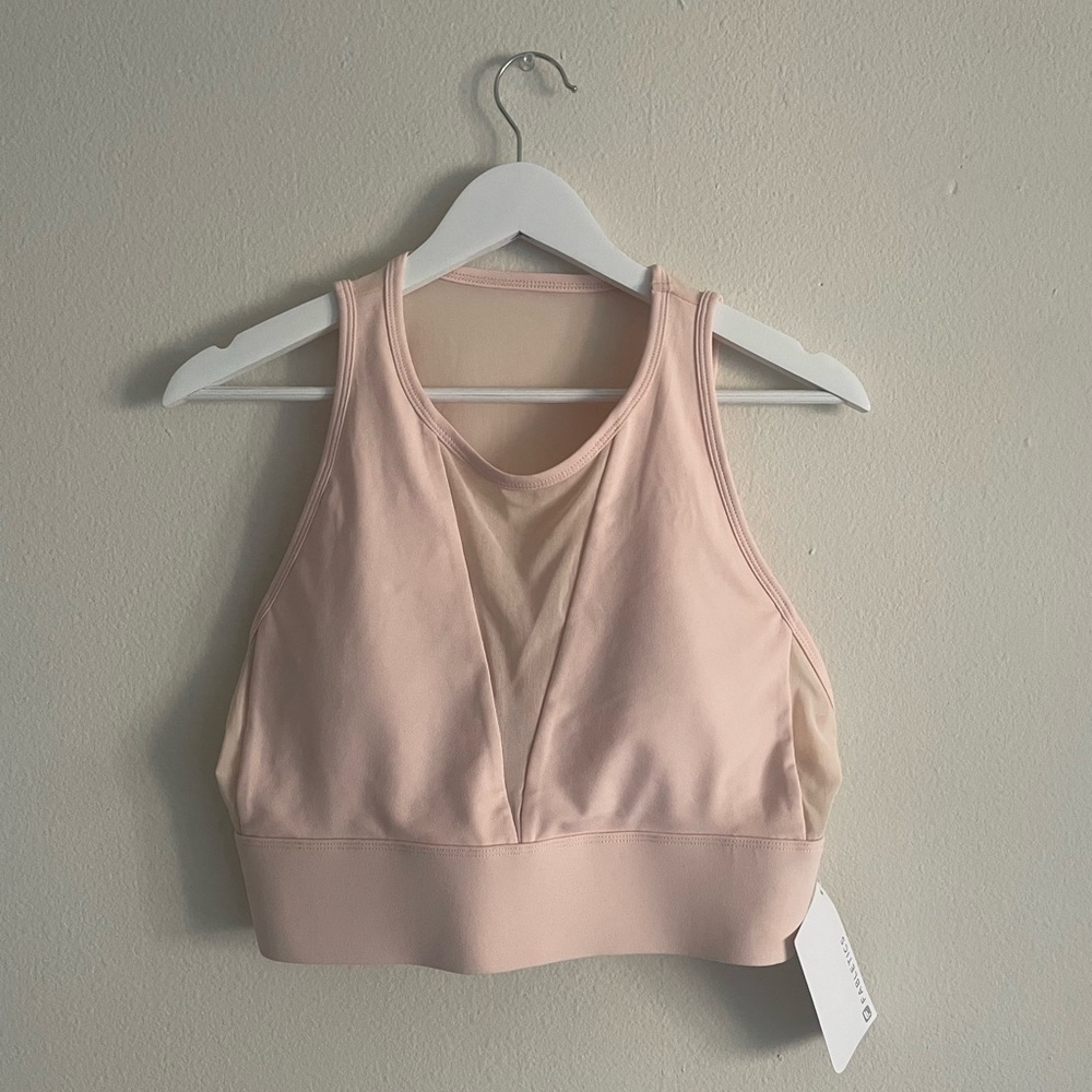NWT Fabletics Clare Midi Sport Bra - Light Pink